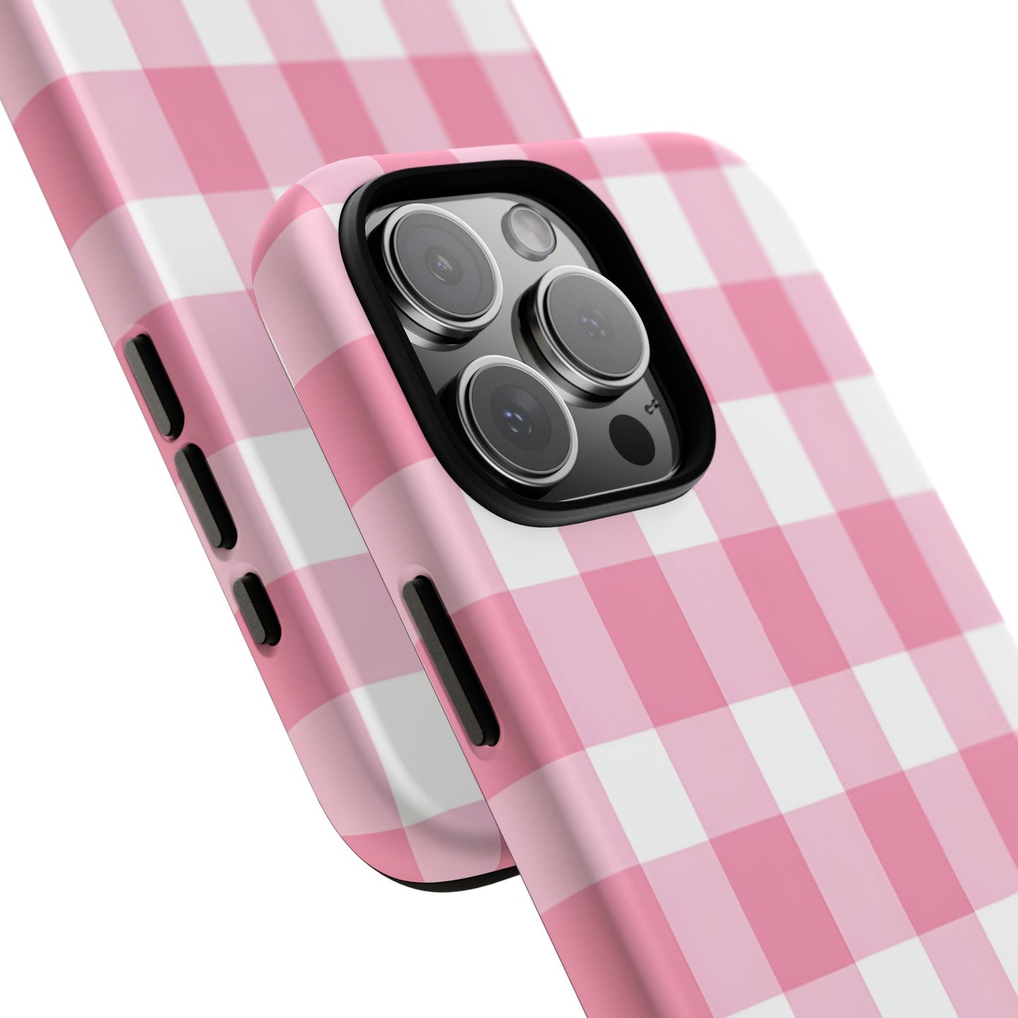 Pink Gingham Cute Phone Case Cover, for Fashion Lovers, Gift for Her, Stylish Tech Accessory, Perfect for Birthdays & Holidays