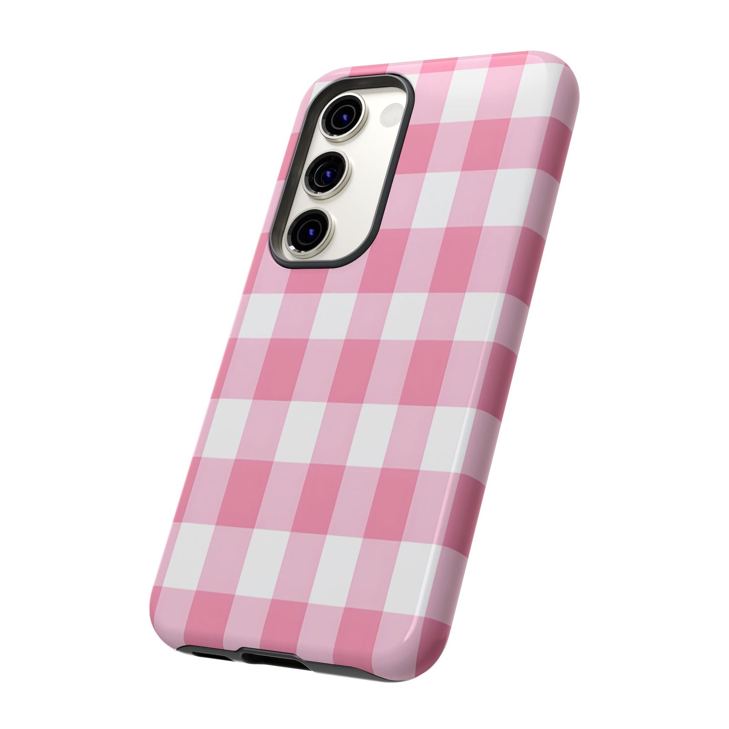 Pink Gingham Cute Phone Case Cover, for Fashion Lovers, Gift for Her, Stylish Tech Accessory, Perfect for Birthdays & Holidays