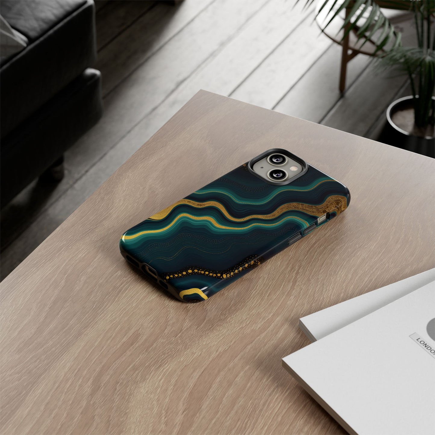 Elegant Phone Case, Geode Phone Protector, Stylish Protective Cover, Unique Gift for Him, Trendy Tech Accessory