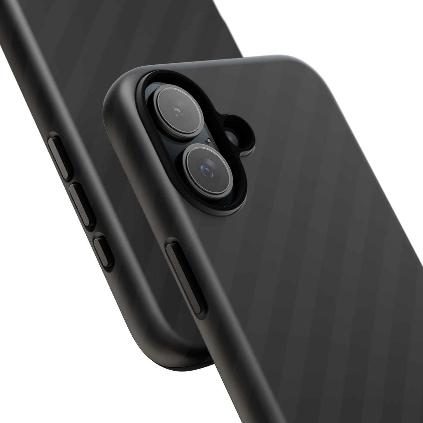 Phone Case, Black Diagonal Pattern Tough Gloss Finish Protective Cover, iPhone, Samsung, Google Pixel, Unique Geometric Design, Gift