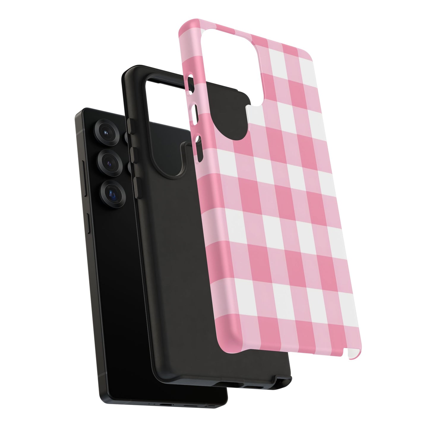 Pink Gingham Cute Phone Case Cover, for Fashion Lovers, Gift for Her, Stylish Tech Accessory, Perfect for Birthdays & Holidays