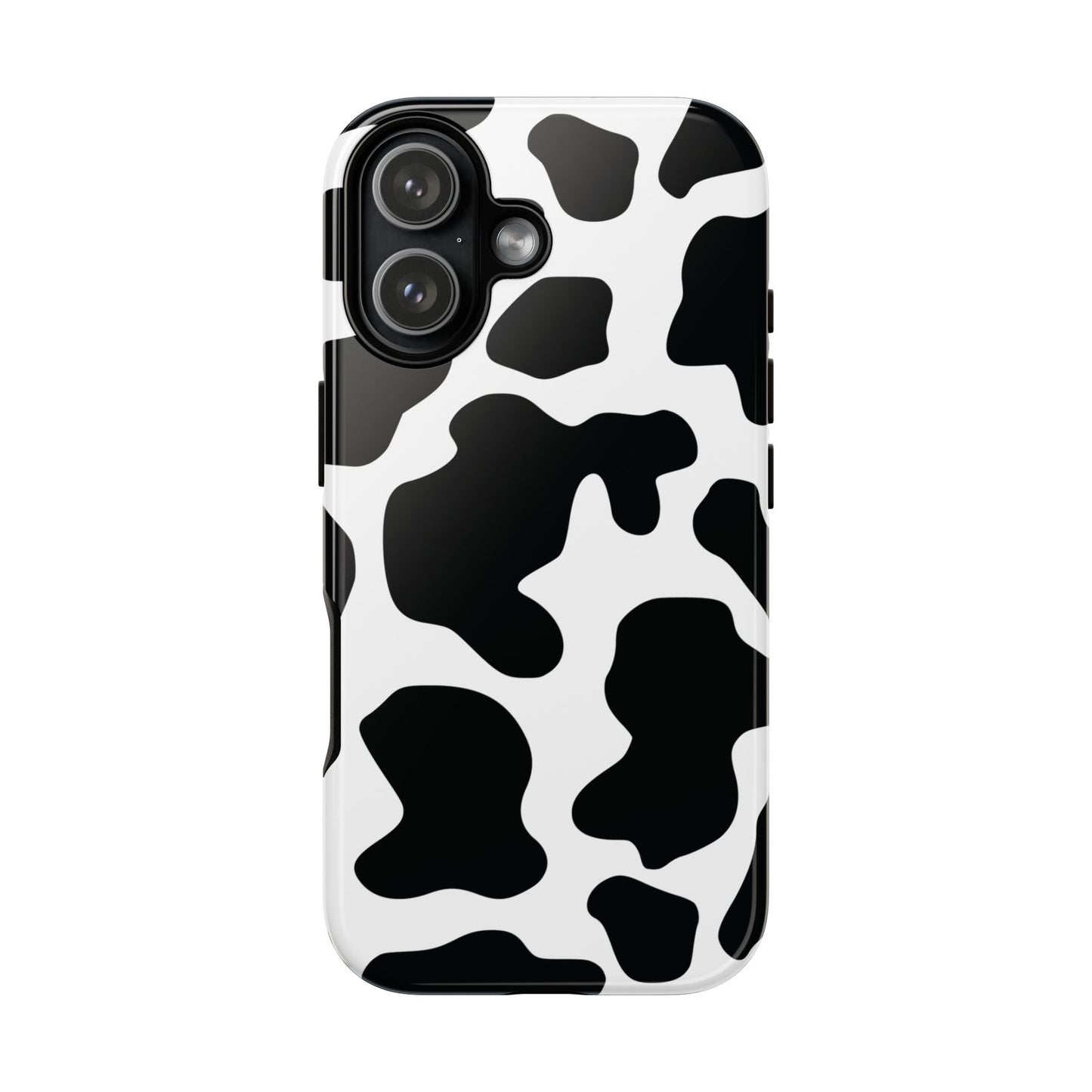 Black Cow Print Phone Case Cover for iPhone, Samsung, Google Phones