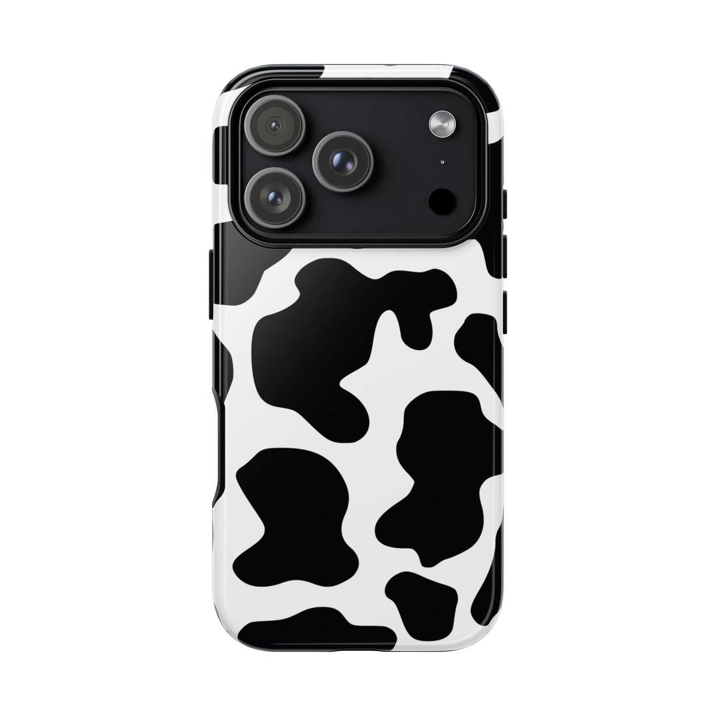 Black Cow Print Phone Case Cover for iPhone, Samsung, Google Phones