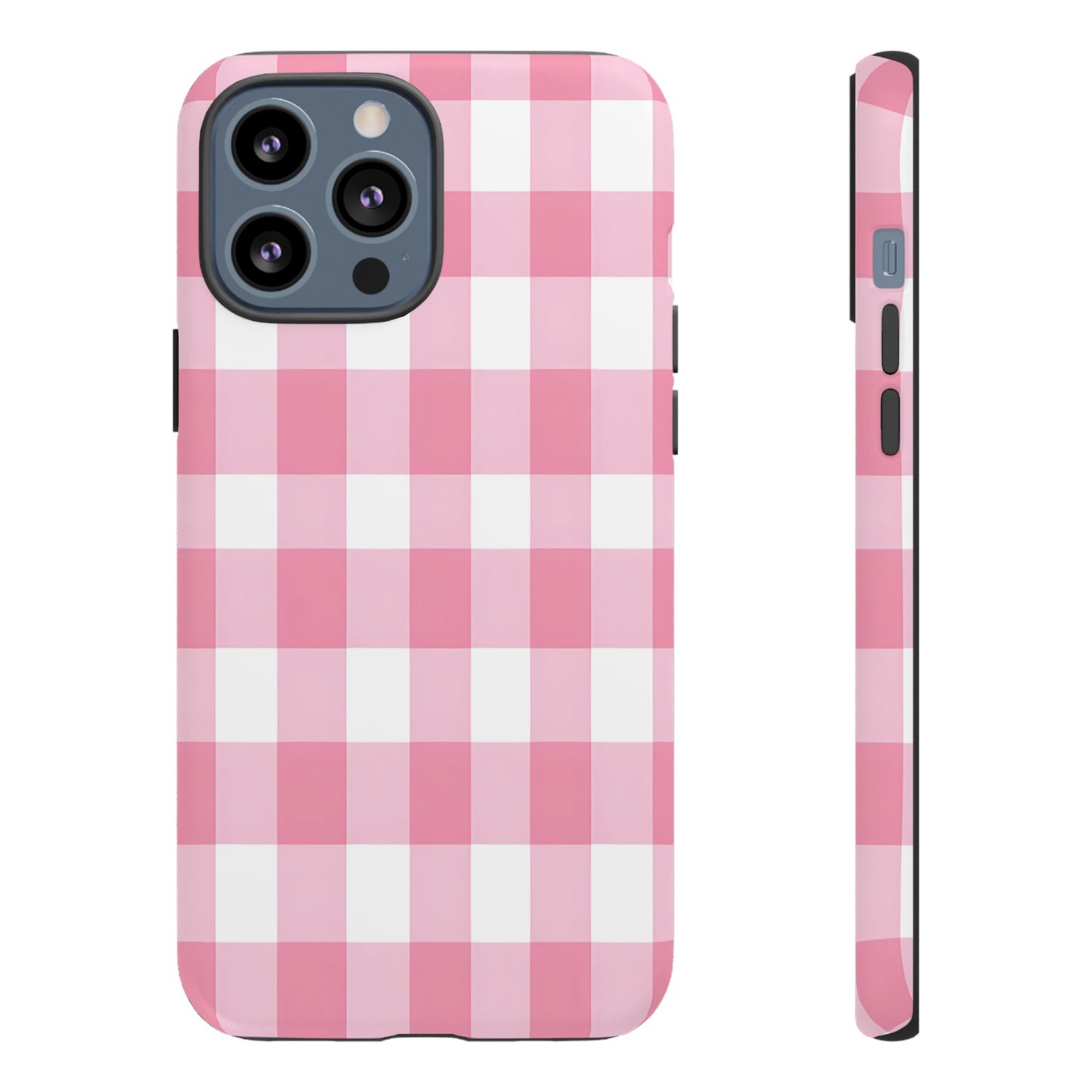 Pink Gingham Cute Phone Case Cover, for Fashion Lovers, Gift for Her, Stylish Tech Accessory, Perfect for Birthdays & Holidays