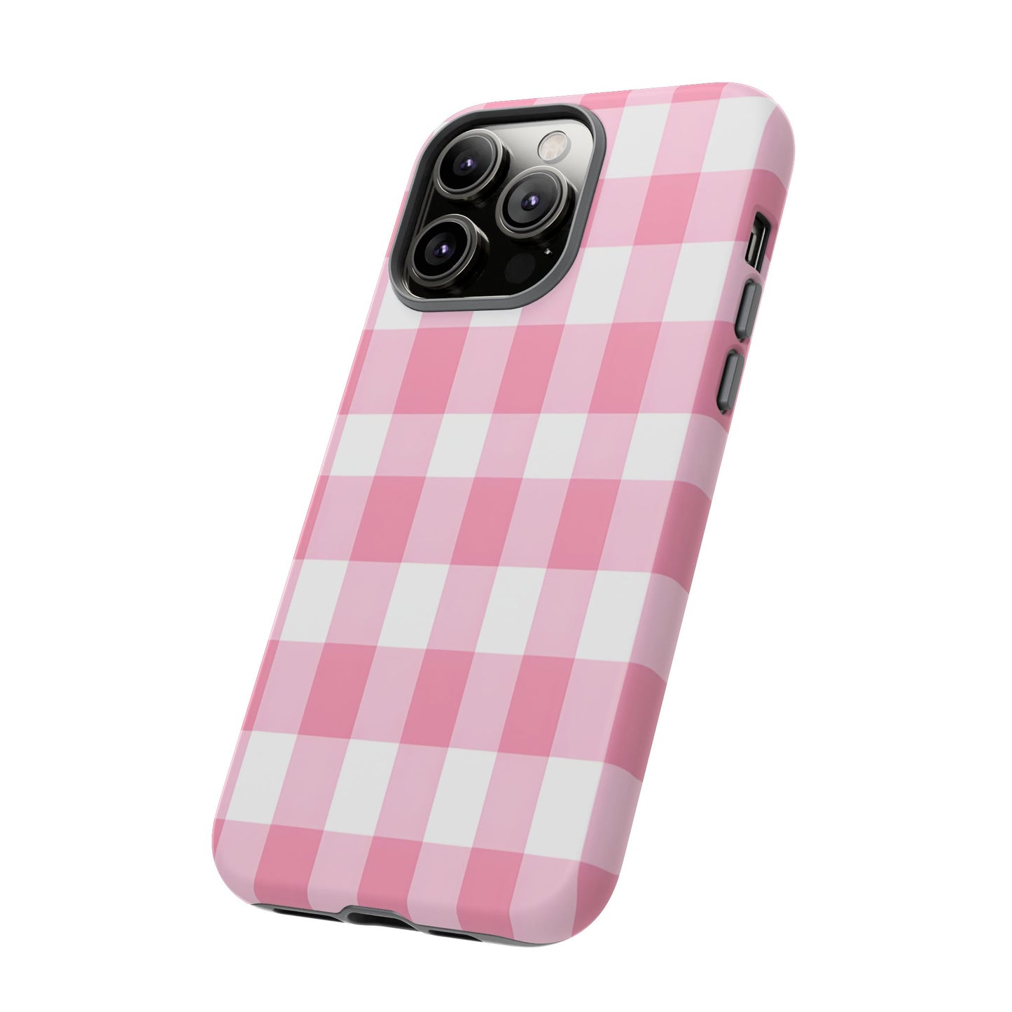 Pink Gingham Cute Phone Case Cover, for Fashion Lovers, Gift for Her, Stylish Tech Accessory, Perfect for Birthdays & Holidays