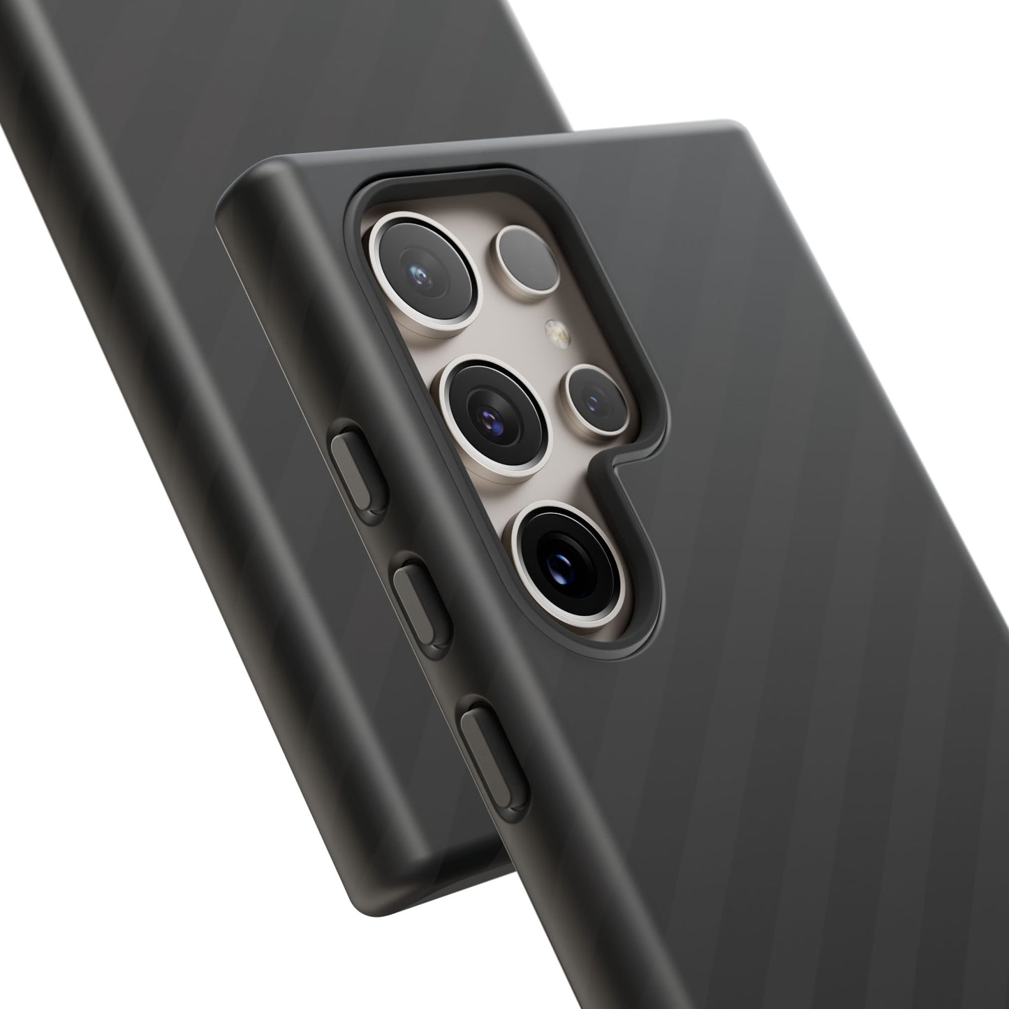 Phone Case, Black Diagonal Pattern Tough Gloss Finish Protective Cover, iPhone, Samsung, Google Pixel, Unique Geometric Design, Gift