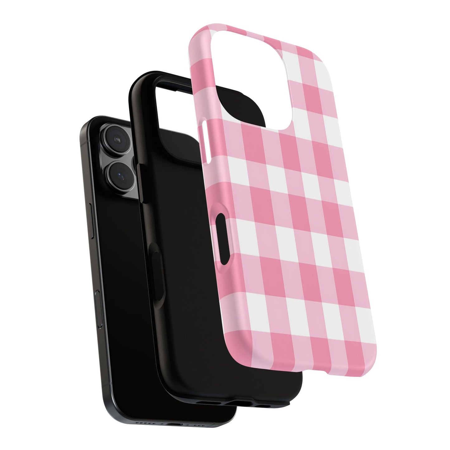 Pink Gingham Cute Phone Case Cover, for Fashion Lovers, Gift for Her, Stylish Tech Accessory, Perfect for Birthdays & Holidays