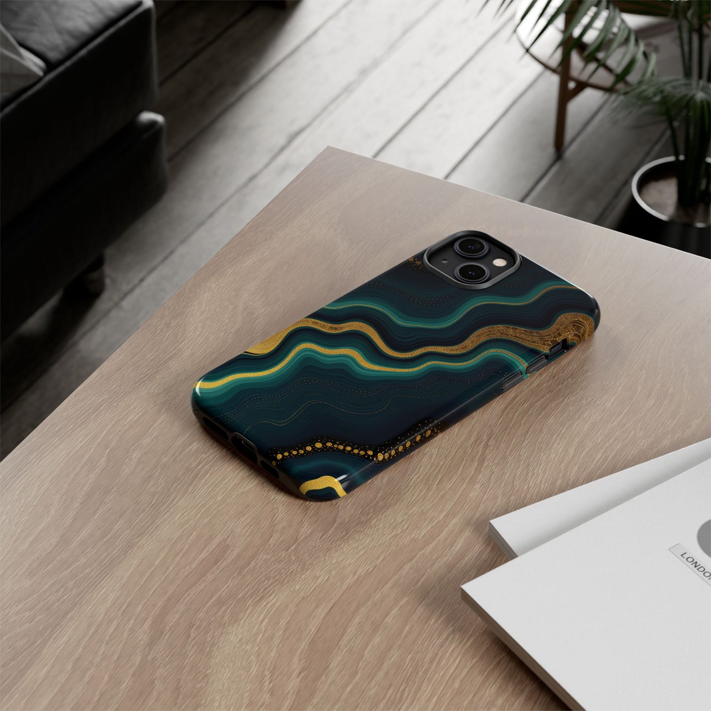 Elegant Phone Case, Geode Phone Protector, Stylish Protective Cover, Unique Gift for Him, Trendy Tech Accessory