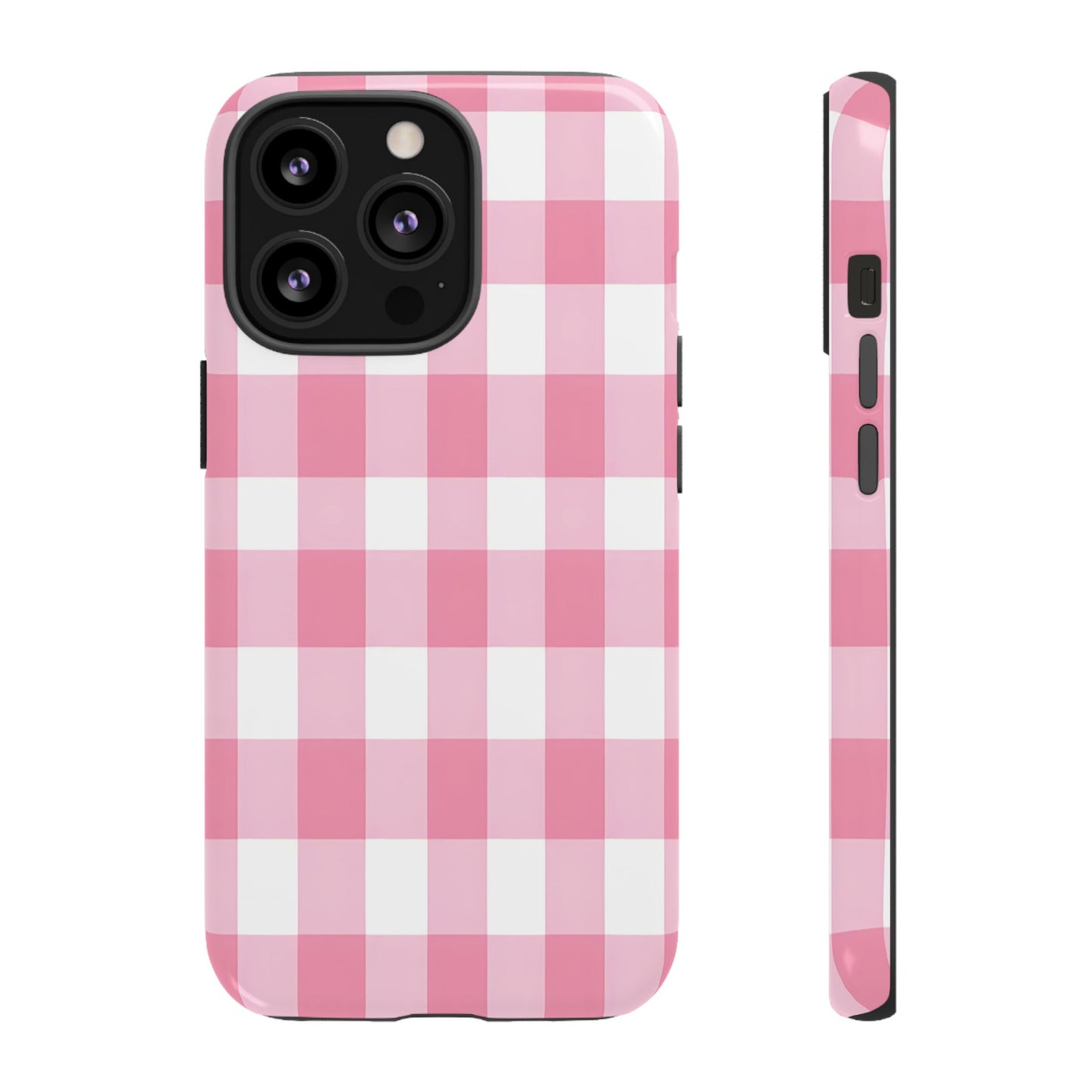Pink Gingham Cute Phone Case Cover, for Fashion Lovers, Gift for Her, Stylish Tech Accessory, Perfect for Birthdays & Holidays