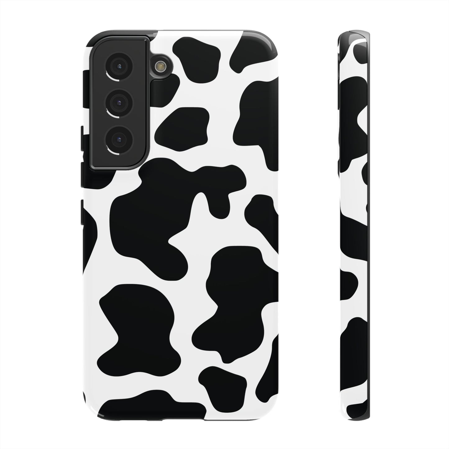 Black Cow Print Phone Case Cover for iPhone, Samsung, Google Phones