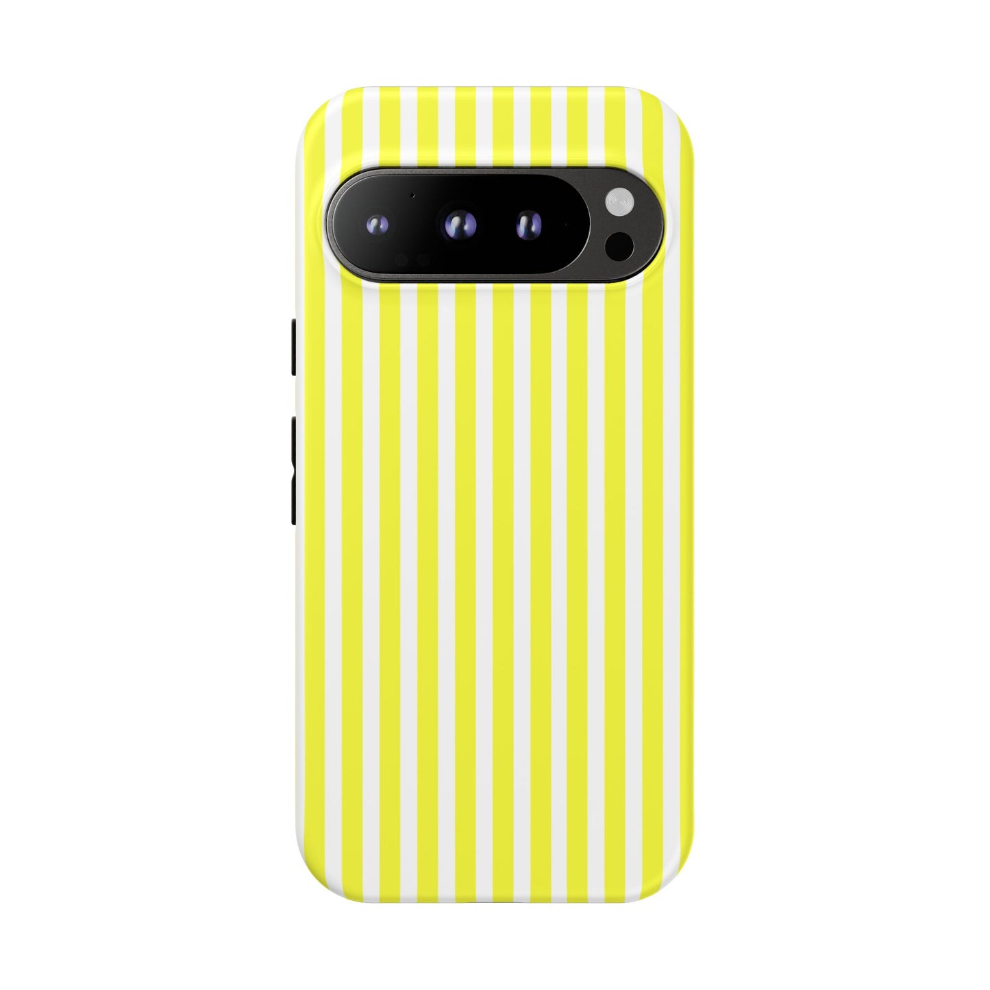 Phone Case Cover, Banana Yellow and White Striped Tough Case for iPhone Samsung Google, Protective Cellphone Cover, Hard Shell Phone