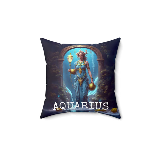 Aquarius Horoscope Astrology Square Throw Pillow