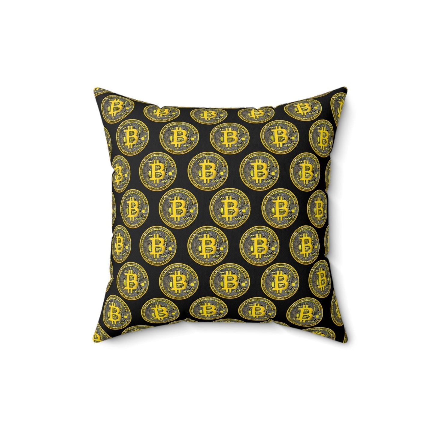 Bitcoin Polyester Square Pillow
