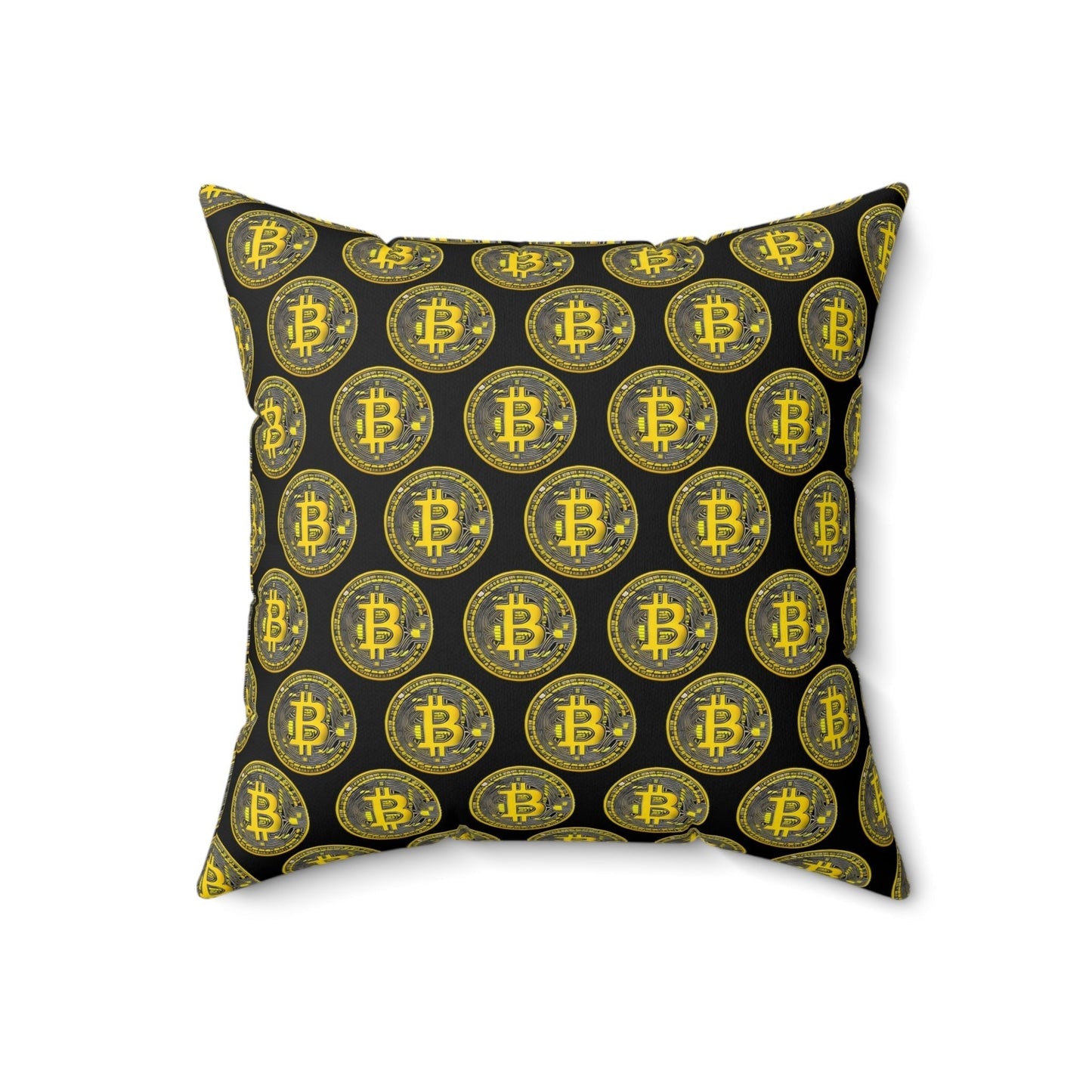 Bitcoin Polyester Square Pillow