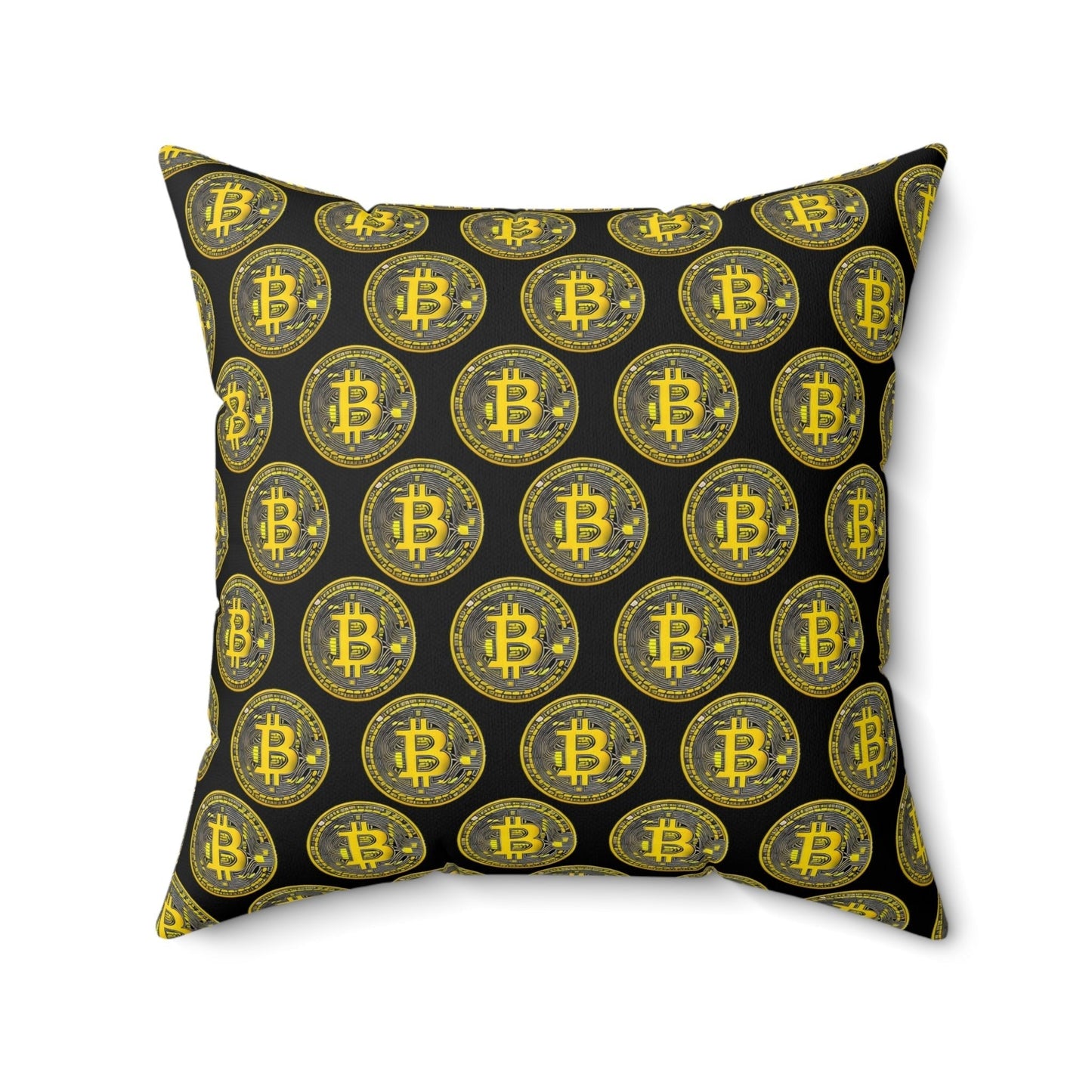 Bitcoin Polyester Square Pillow