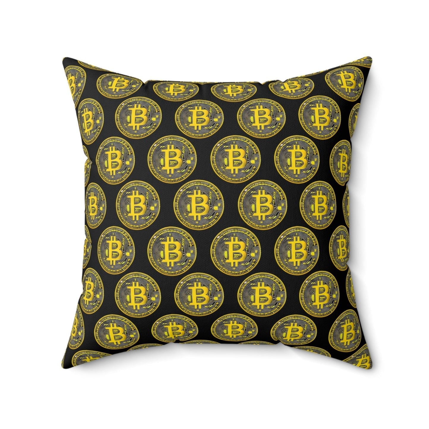 Bitcoin Polyester Square Pillow