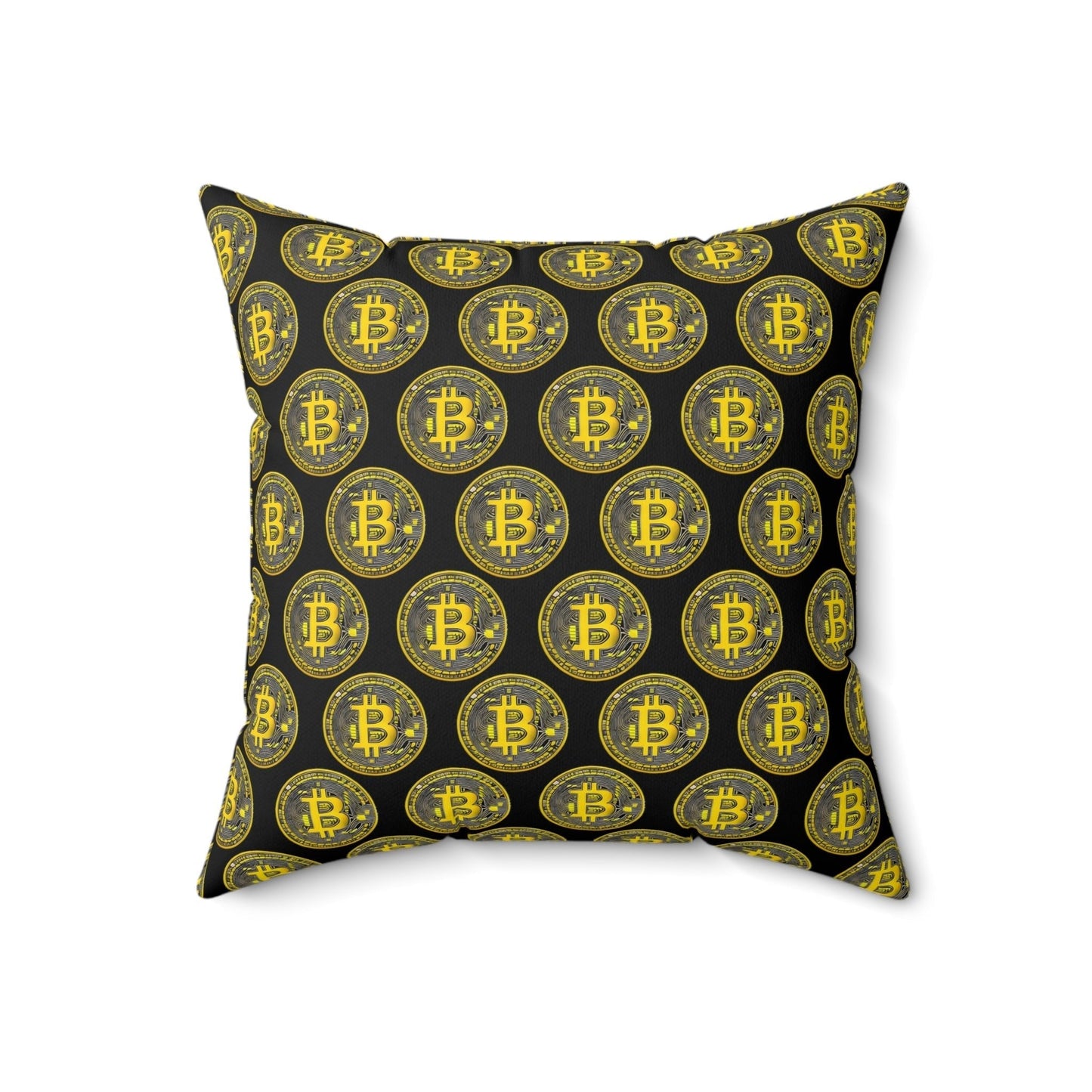 Bitcoin Polyester Square Pillow