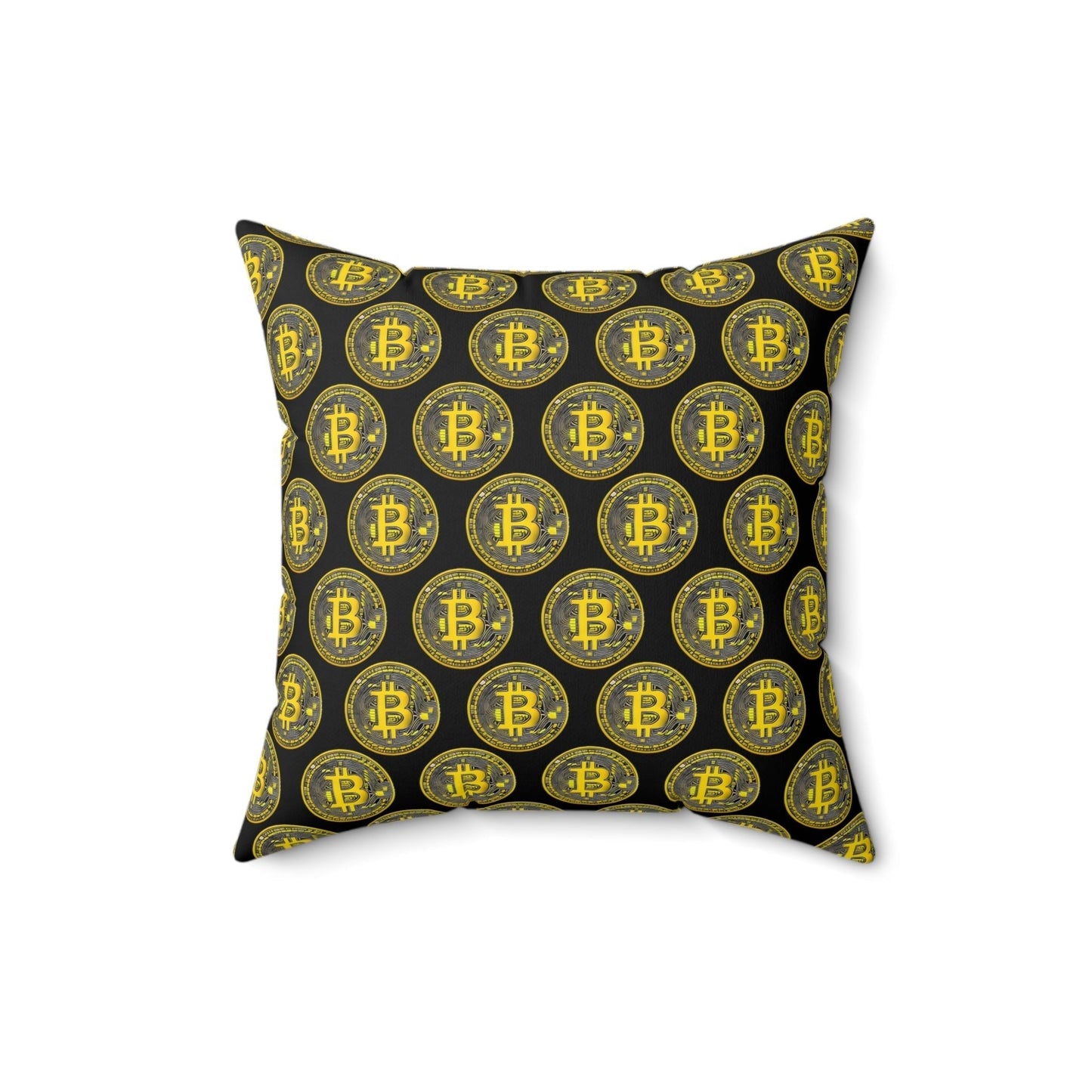Bitcoin Polyester Square Pillow