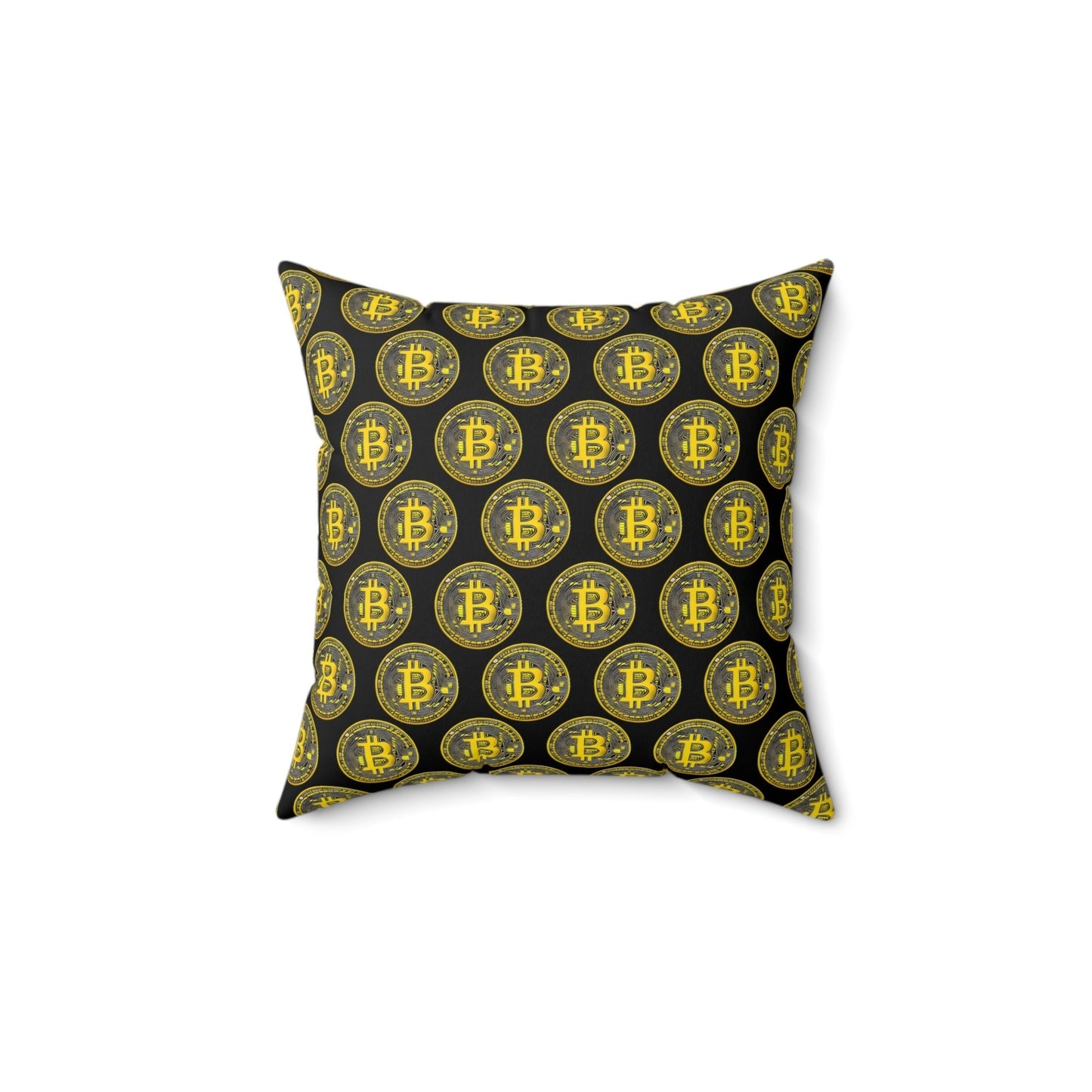 Bitcoin Polyester Square Pillow