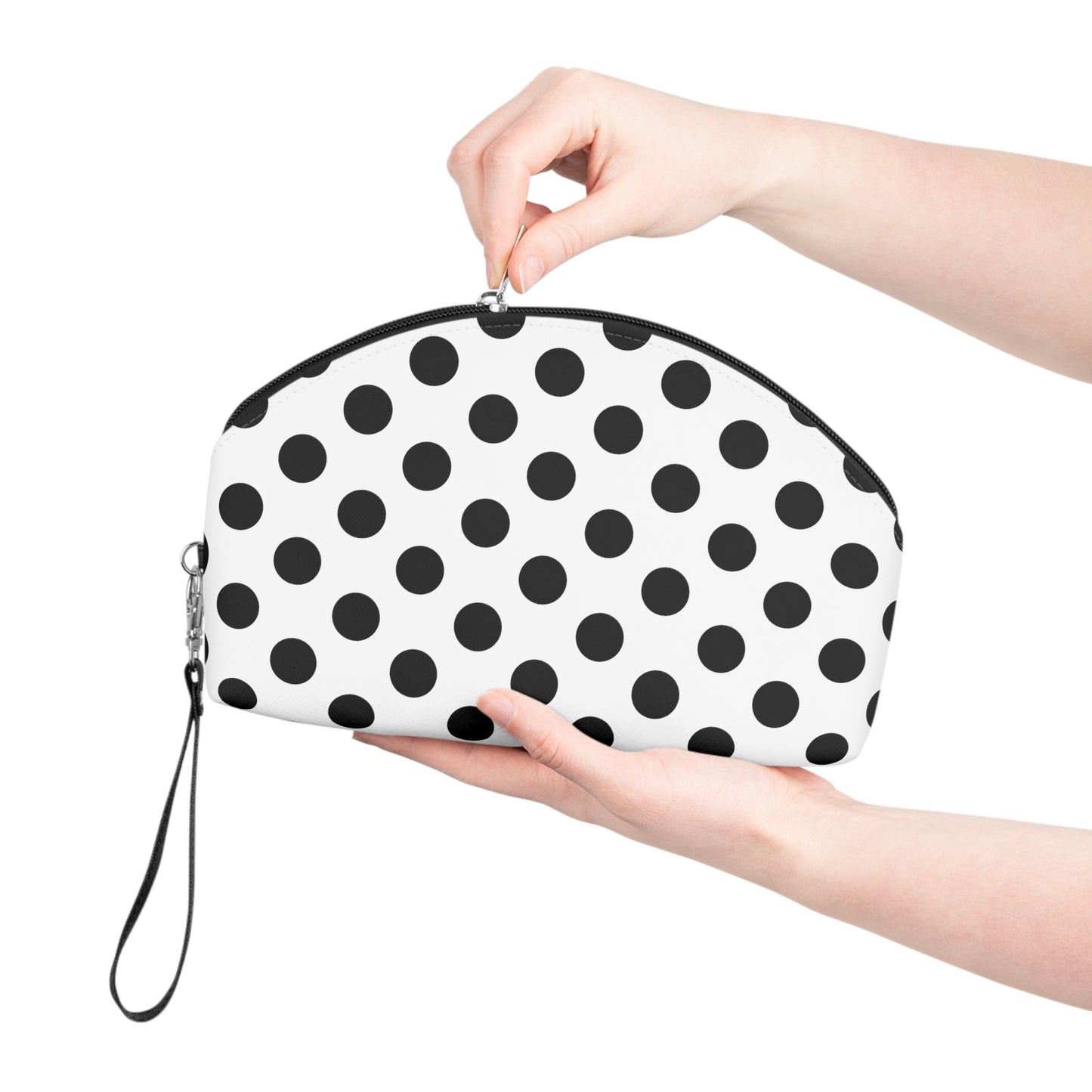 Black Polka dot Makeup Bag