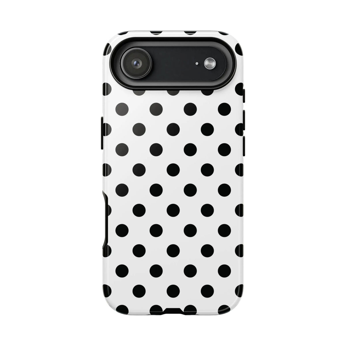 Black White Polka Dot Phone Case Cover. Phone accessories. - iPhone 17 Air / Glossy - Mobile Phone Cases