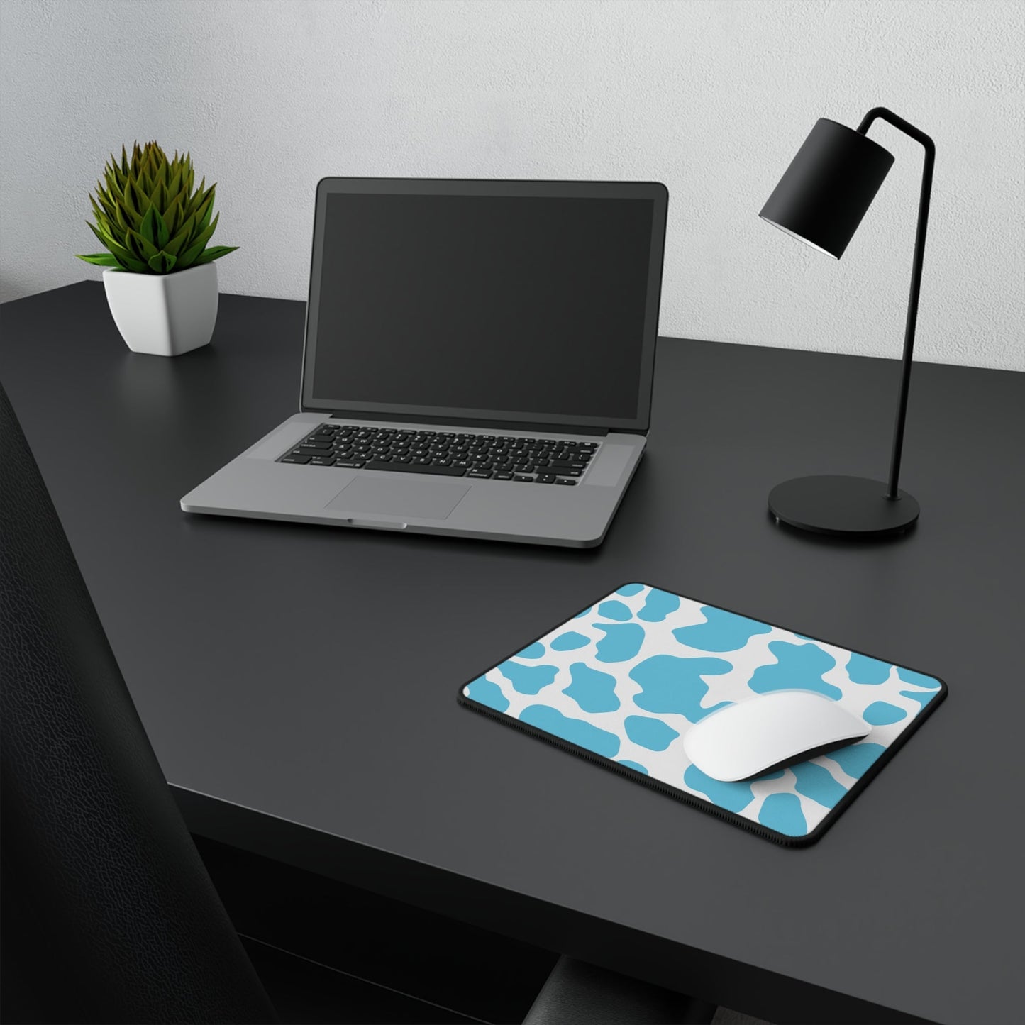 Blue Cow Print Non-Slip Gaming Mouse Pad - 9.5’’ × 8’’ - Home Decor