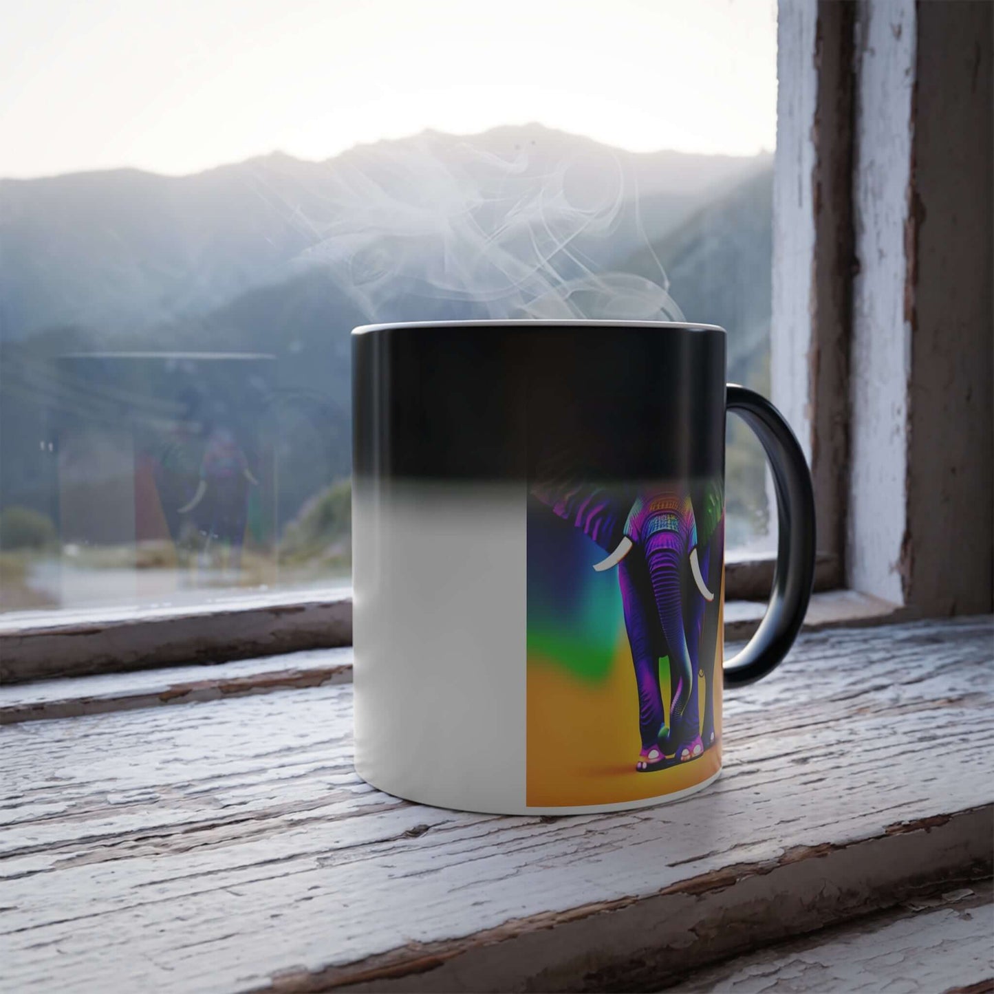 Elephant Color Morphing Mug 11oz - 11oz - Mug