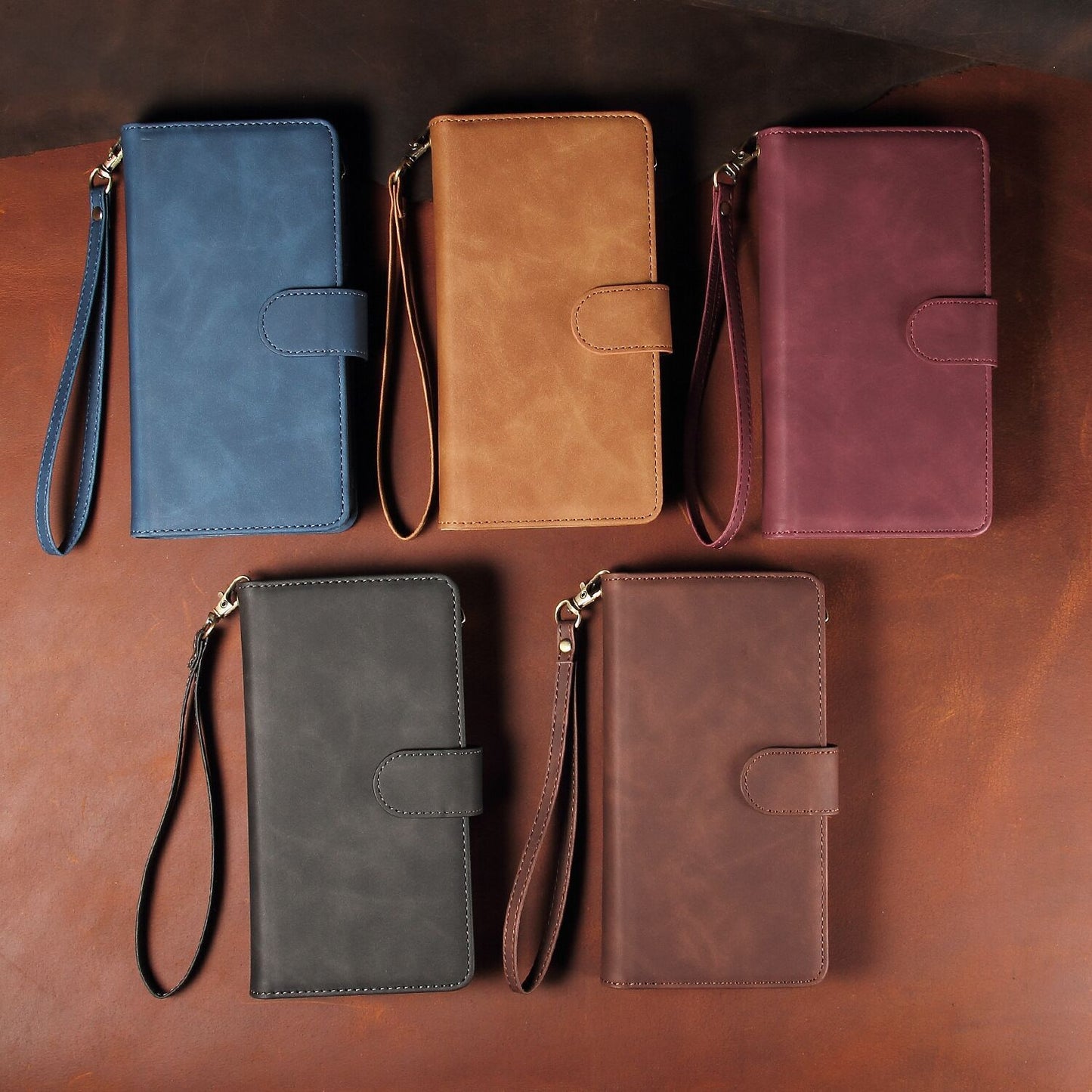 Phone Case Wallet Multi Card Zipper Bag Protective Shell
