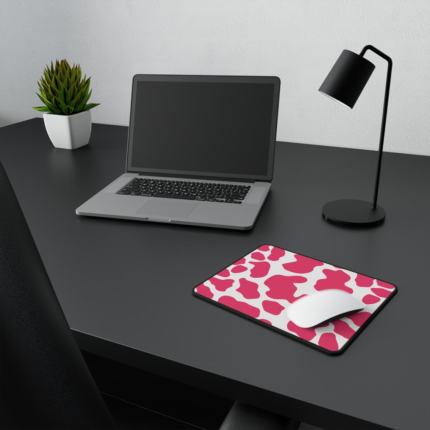Pink Cow Print Non-Slip Gaming Mouse Pad - 9.5’’ × 8’’ - Home Decor