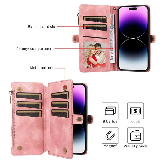 Stylish and Protective Leather Flip Wallet Phone Case for Maximum Protection. Ultimate Protection