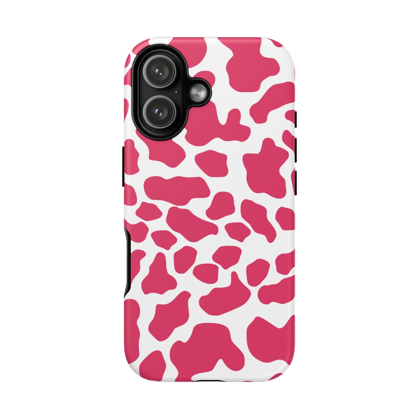 Pink Cow Print Phone Case Cover for iPhone, Samsung, Google smart phones