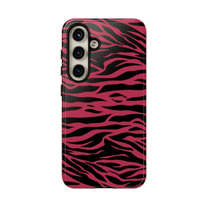 Magenta Wild Tiger Pattern Print Phone Case