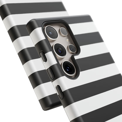 Black White Stripe  Phone Case for iPhone, Samsung S, Google Pixel Phones