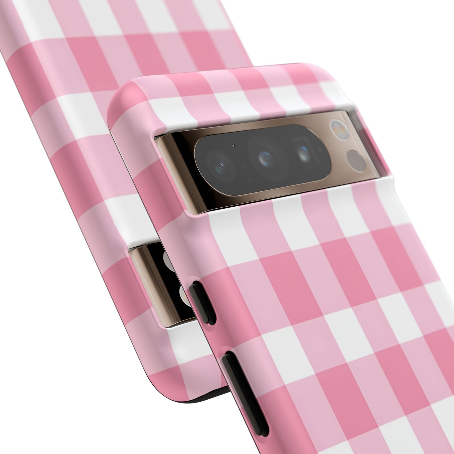 Pink Gingham Cute Phone Case Cover, for Fashion Lovers, Gift for Her, Stylish Tech Accessory, Perfect for Birthdays & Holidays