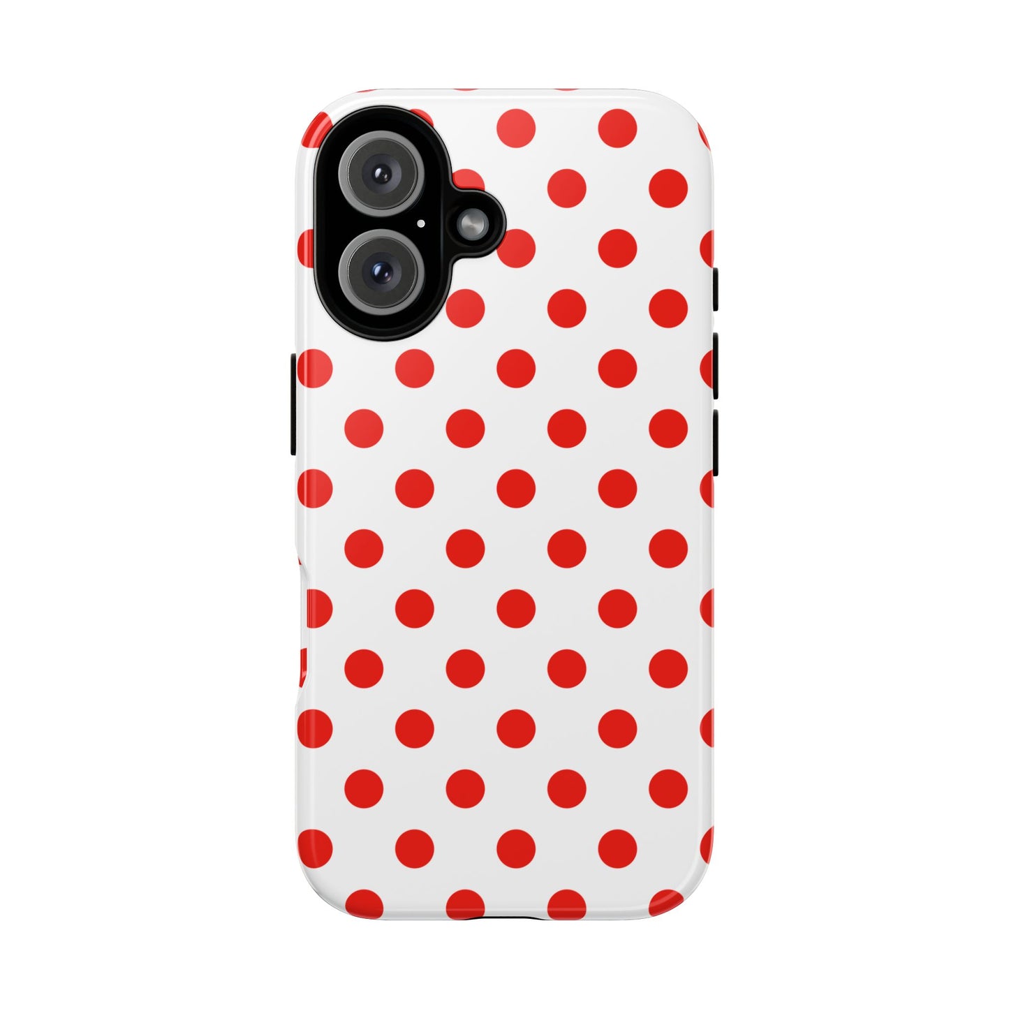 Red White Polka Dot Phone Case Cover for iPhone, Samsung, and Google Phones