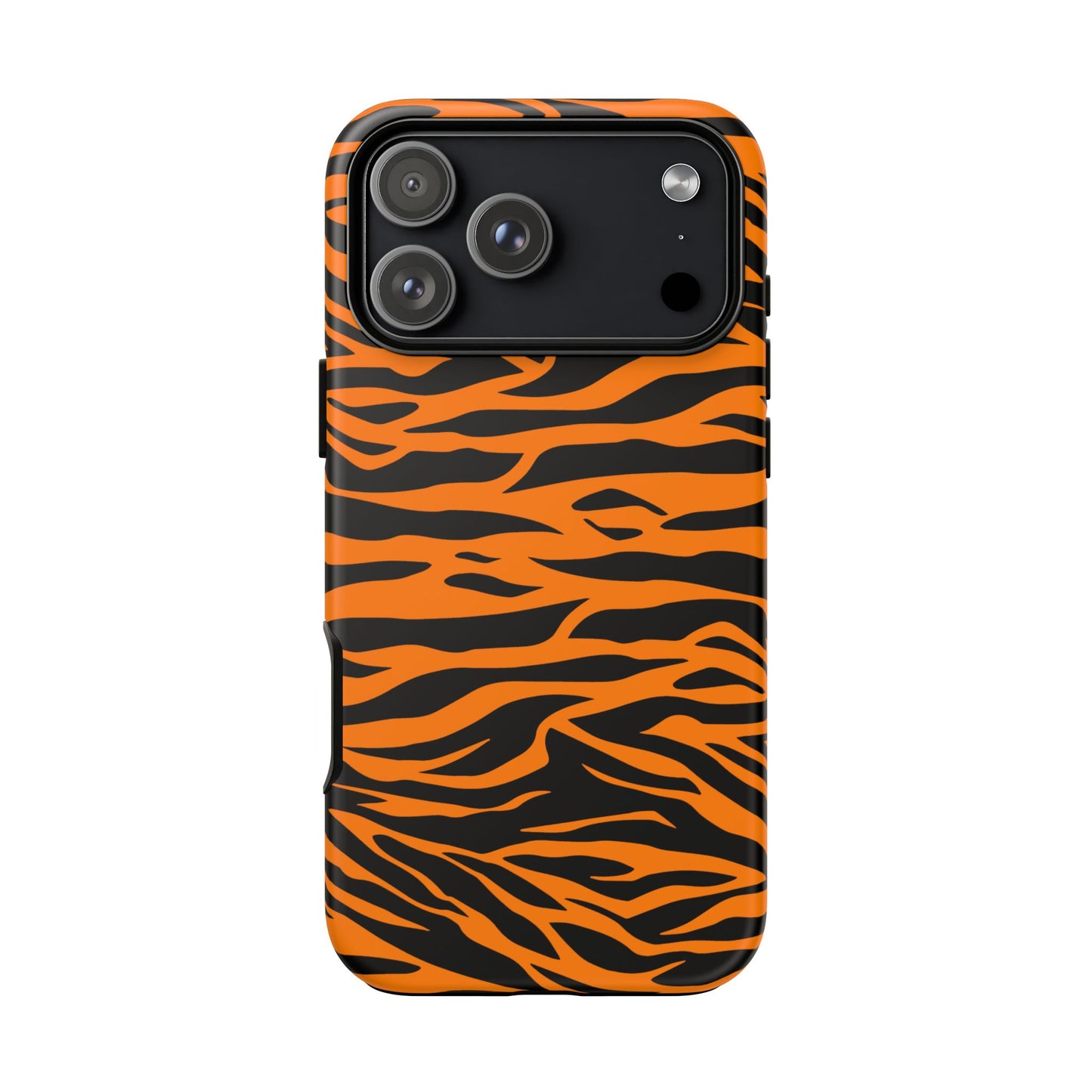 Orange Cute Wild Tiger Print Pattern Phone Case for iPhone Galaxy S and Pixel Phones