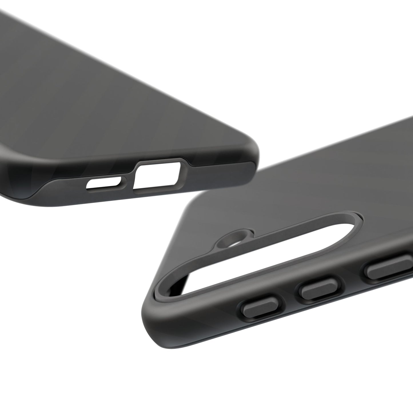 Phone Case, Black Diagonal Pattern Tough Gloss Finish Protective Cover, iPhone, Samsung, Google Pixel, Unique Geometric Design, Gift