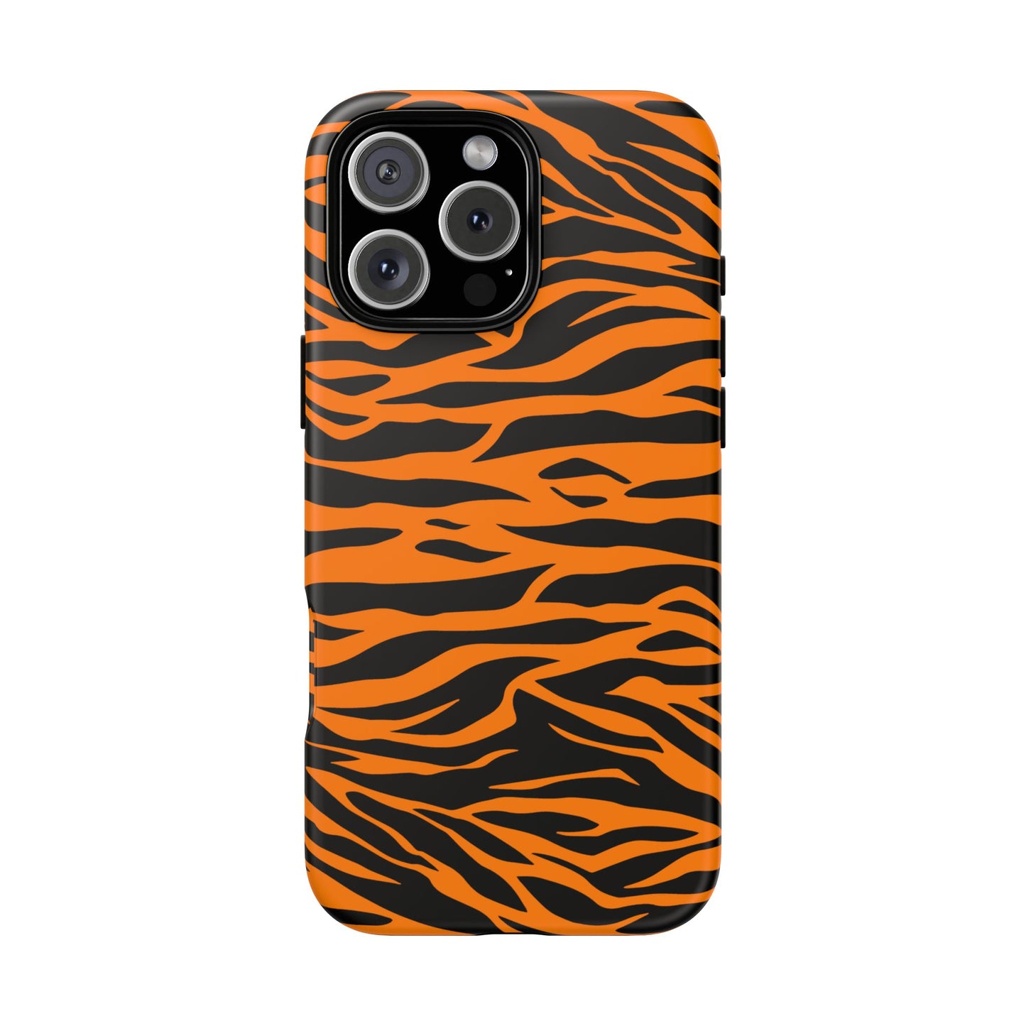 Orange Cute Wild Tiger Print Pattern Phone Case for iPhone Galaxy S and Pixel Phones
