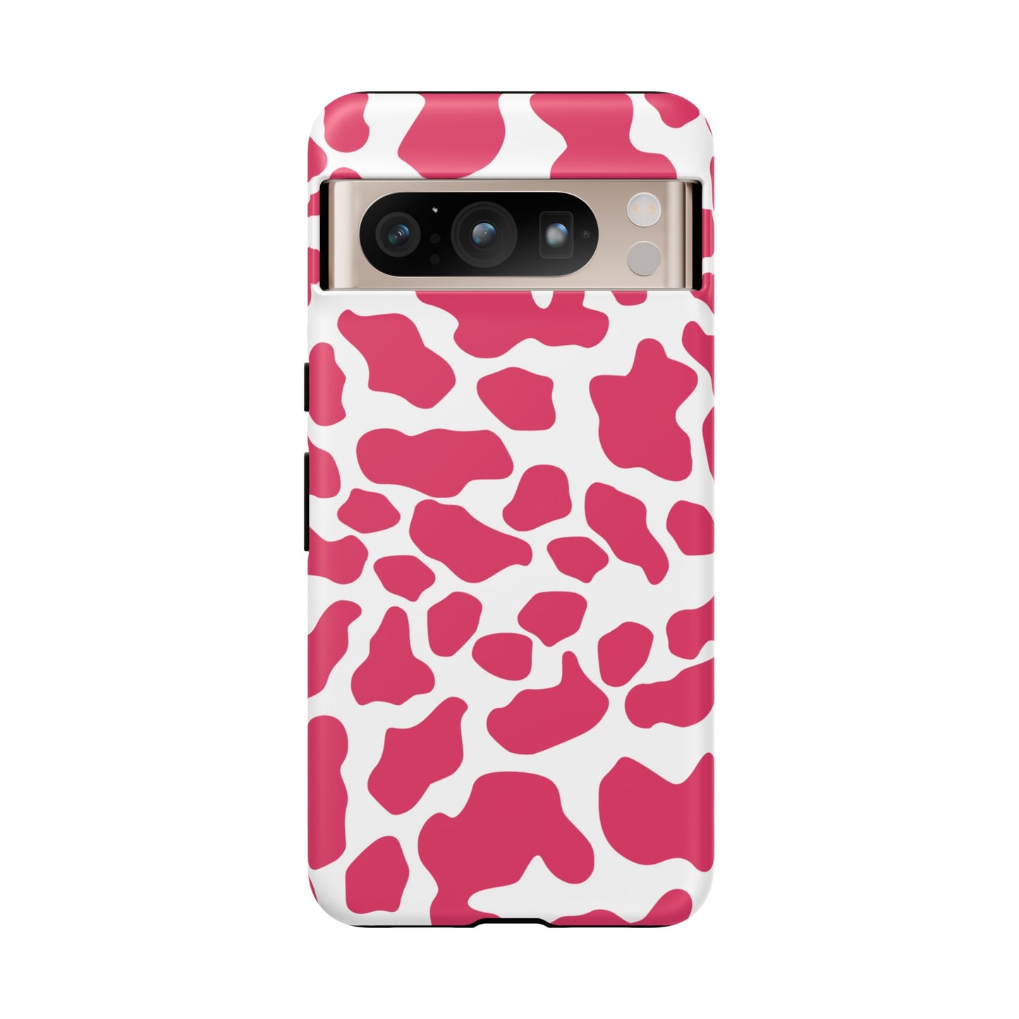 Pink Cow Print Phone Case Cover for iPhone, Samsung, Google smart phones