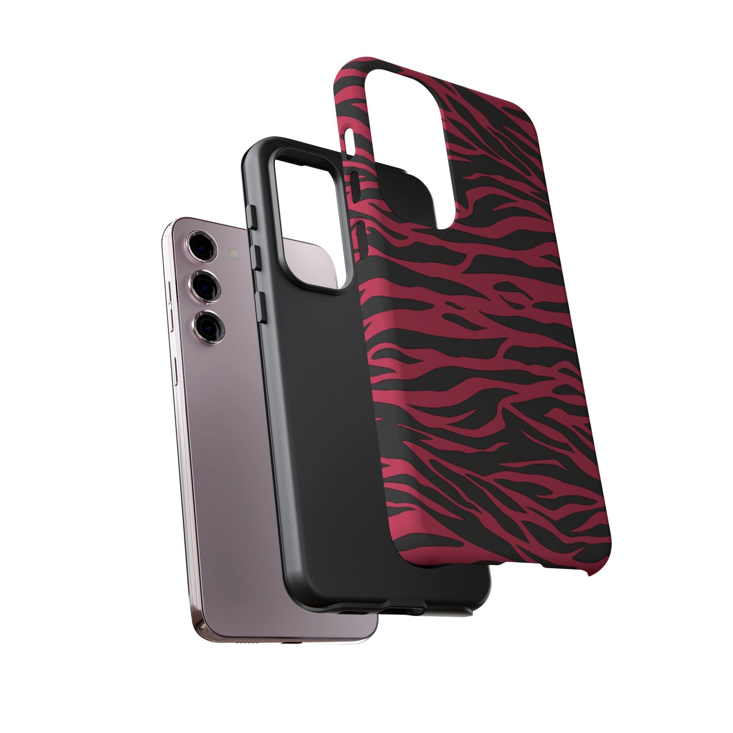 Magenta Wild Tiger Pattern Print Phone Case
