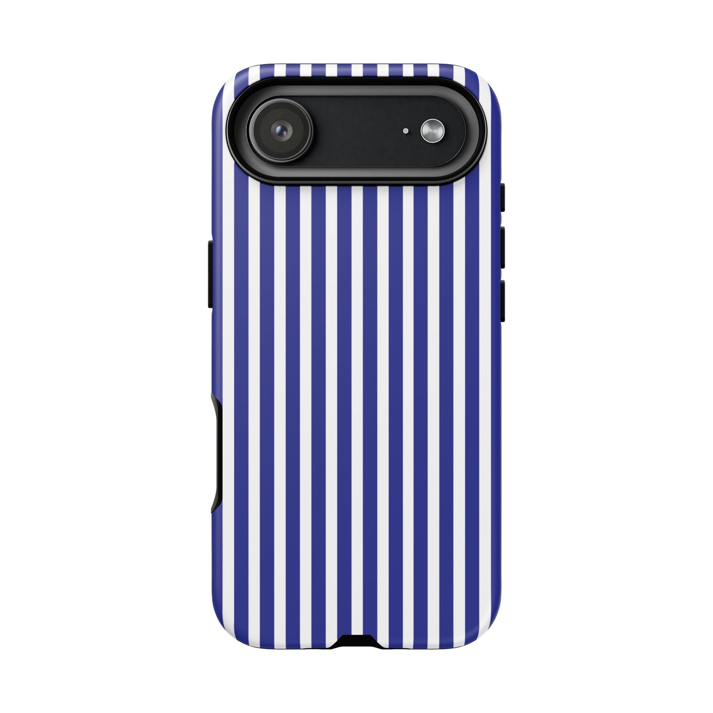 Phone Case, Blue White Striped Tough Case Cover, Protective Phone Cover, Hard Shell Phone Case, Phone Accessories, Phone Protector