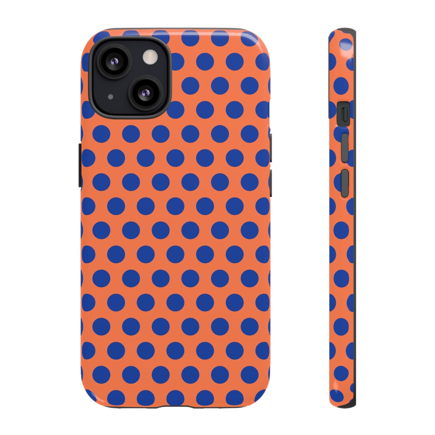 Orange Blue Polkadot Phone Case Cover