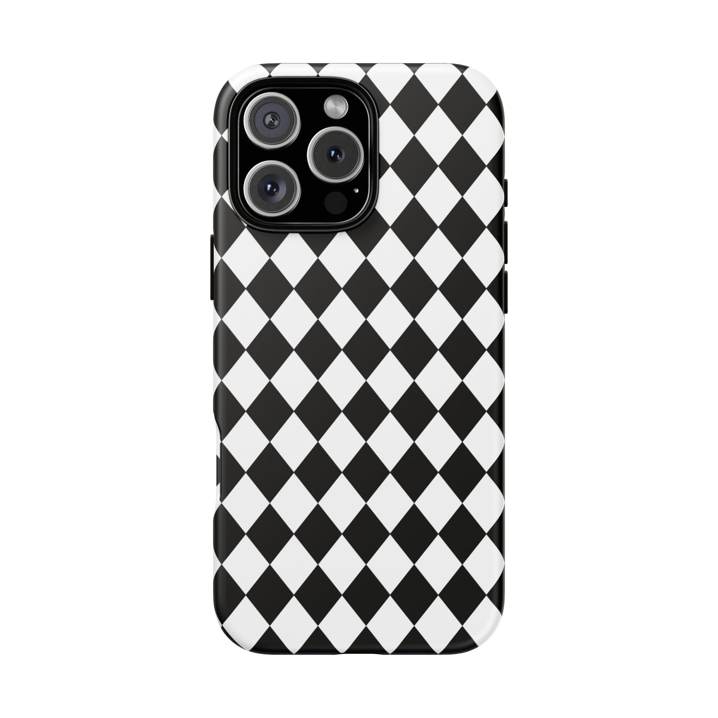 White and Black Dimond Tough phone Case Cover | iPhone | Google | Samsung
