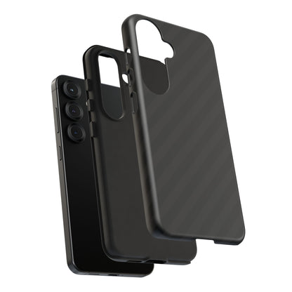 Phone Case, Black Diagonal Pattern Tough Gloss Finish Protective Cover, iPhone, Samsung, Google Pixel, Unique Geometric Design, Gift