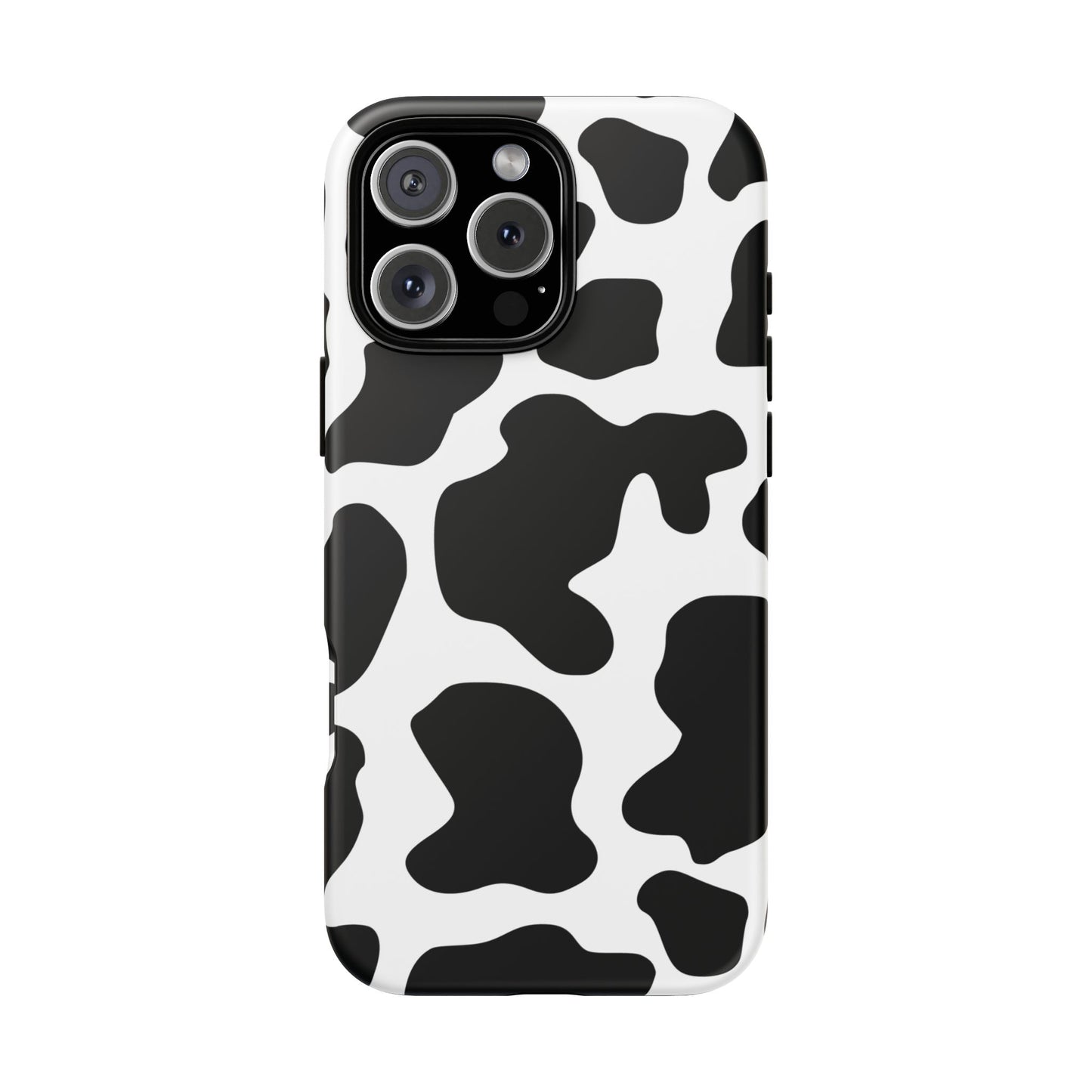 Black Cow Print Phone Case Cover for  iPhone, Samsung, Google Phones