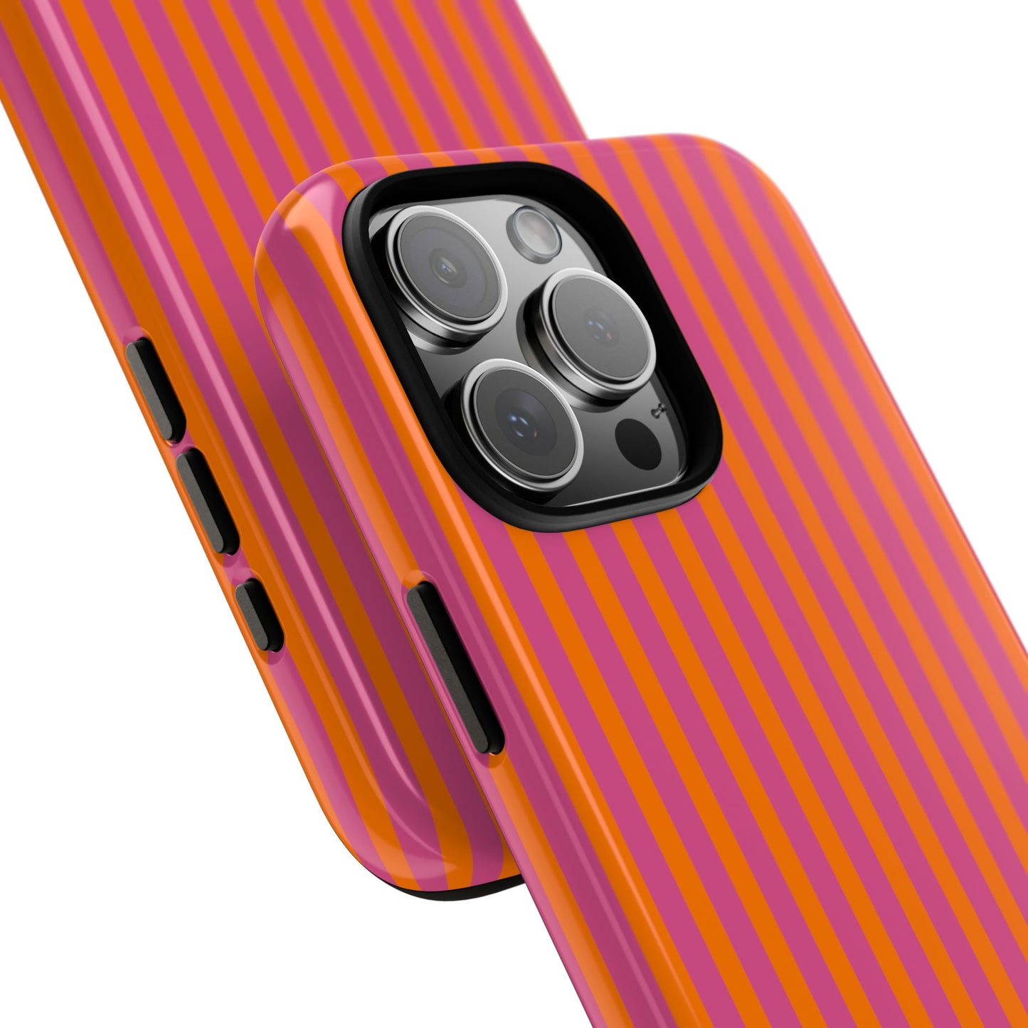 Orange Pink Striped Tough Phone Cases