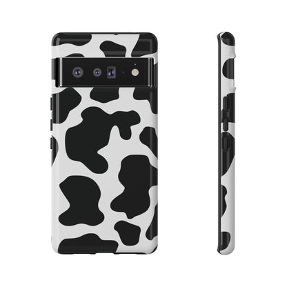 Black Cow Print Phone Case Cover for  iPhone, Samsung, Google Phones