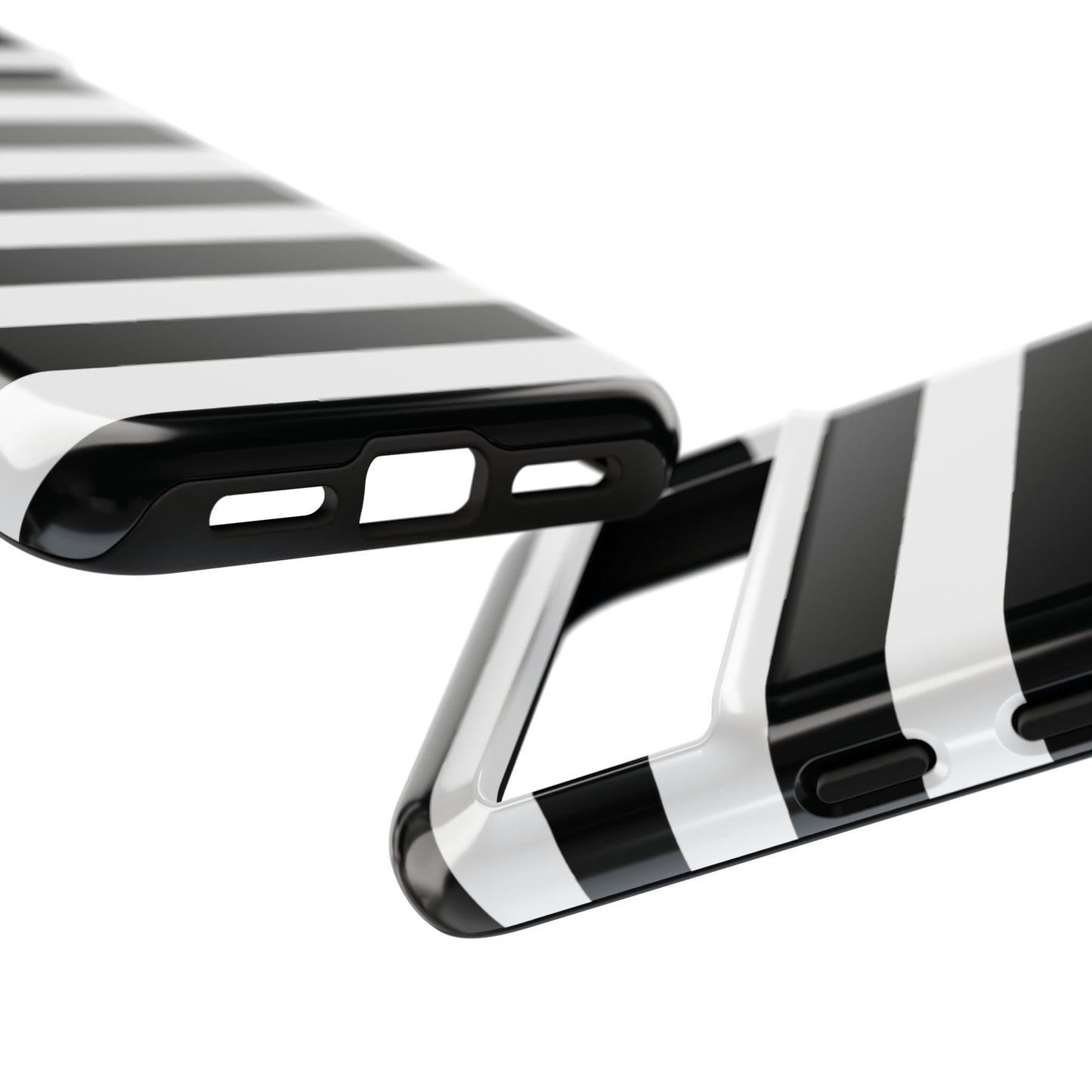 Black White Stripe  Phone Case for iPhone, Samsung S, Google Pixel Phones