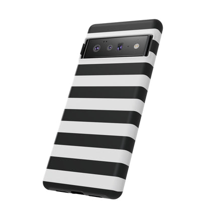Black White Stripe  Phone Case for iPhone, Samsung S, Google Pixel Phones