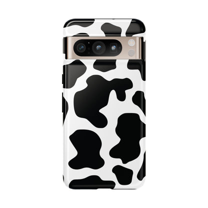Black Cow Print Phone Case Cover for  iPhone, Samsung, Google Phones